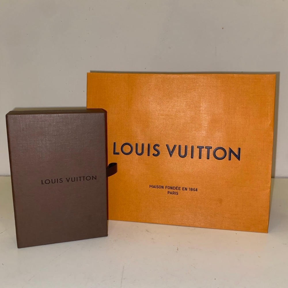 Louis Vuitton empty brown box with shopping bag